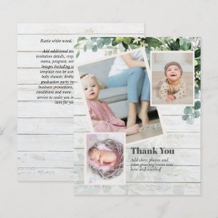 New Baby Photo Thank You Cards Modern Budget