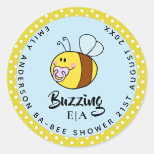 New Baby Photo Thank You Cards Modern Budget Classic Round Sticker
