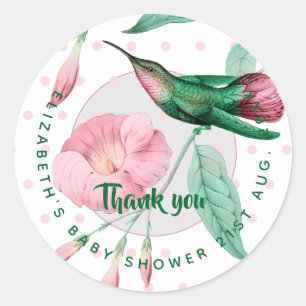 New Baby Photo Thank You Cards Modern Budget Classic Round Sticker