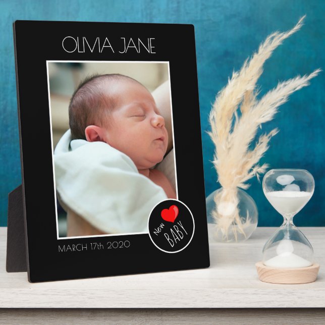 New Baby Photograph Frame - Custom Photo (Side)