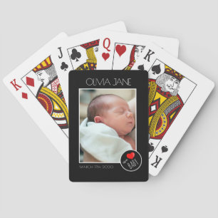 New Baby Photograph Frame - Custom Photo Playing Cards