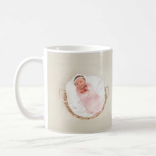 New Baby Photograph Gift Coffee Mug (Left)