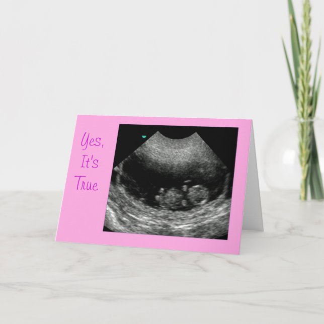 New baby Pink Announcement (Front)