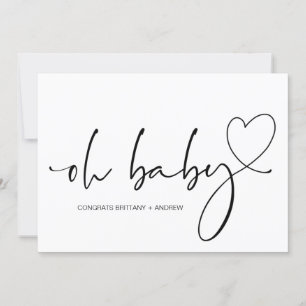 New Baby Pregnancy Congrats Oh Baby Shower Card