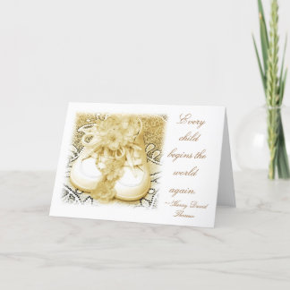 New baby shoes announcement