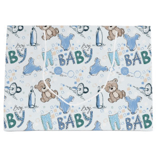 New Baby Teddy Bears Large Gift Bag