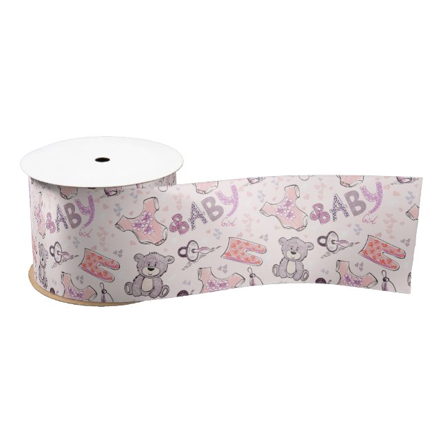 New Baby Teddy Bears Satin Ribbon (Spool)
