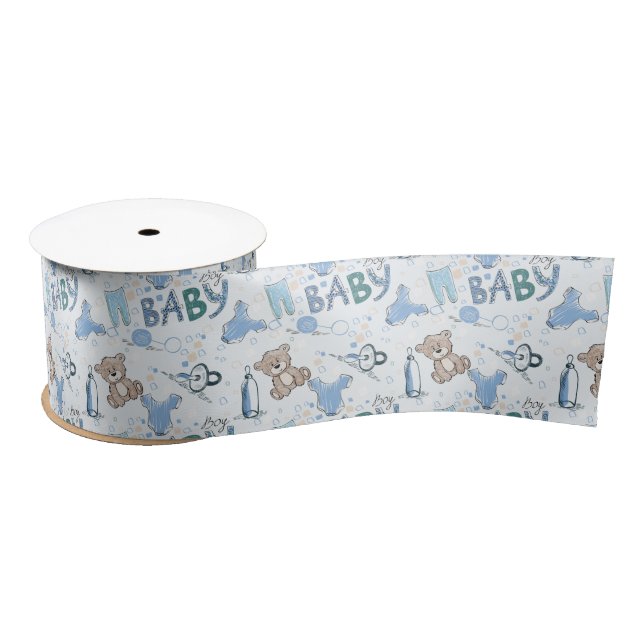 New Baby Teddy Bears Satin Ribbon (Spool)
