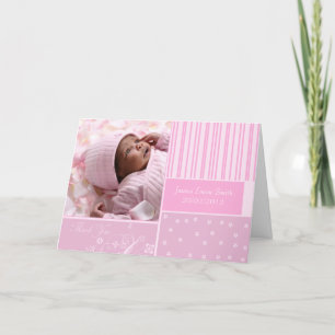 new baby thank you photo greeting card