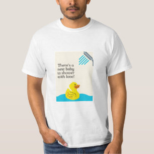 New Baby to Shower with Love - Blue water T-Shirt