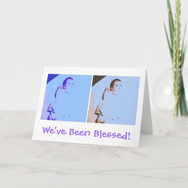 New Baby Twins Announcement (Front)