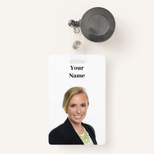 NEW! Badge - Vertical Retractable - Custom ID Badge