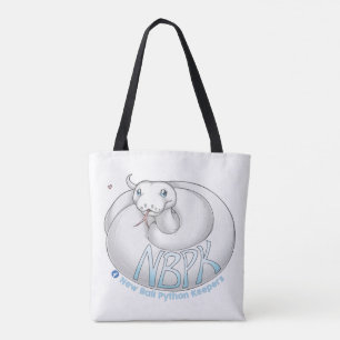 New Ball Python Keepers Yuki Logo white tote Bag