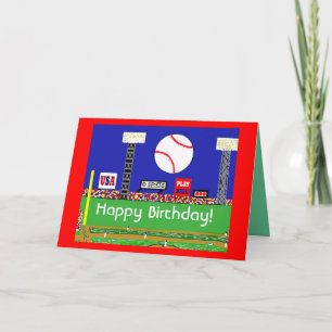 New Baseball Birthday Card Sports Gift
