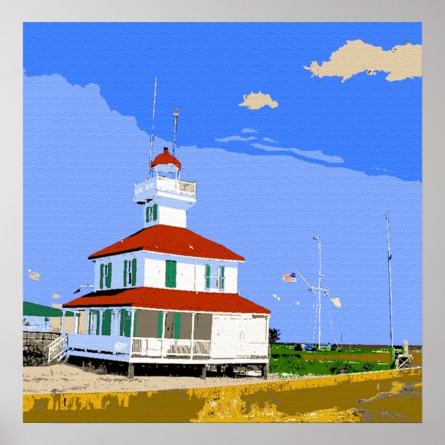 New Basin Canal Lighthouse New Orleans Poster (Front)