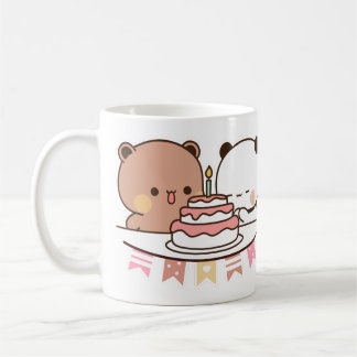 new bear and panda bubu dudu couple coffee mug