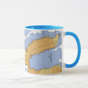 New Bedford MA. Harbour Nautical Chart Mug