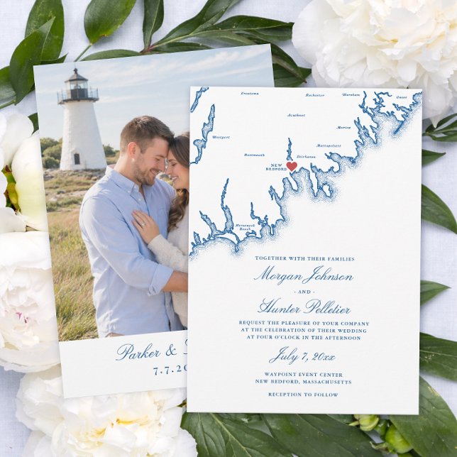 New Bedford MA Map Waypoint Event Centre Wedding Save The Date (Waypoint Event Center Wedding Save the Date New Bedford MA Map from Coastal Map Designs)