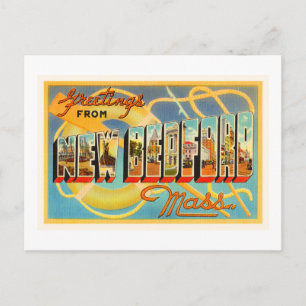 New Bedford Massachusetts MA Old Travel Souvenir Postcard