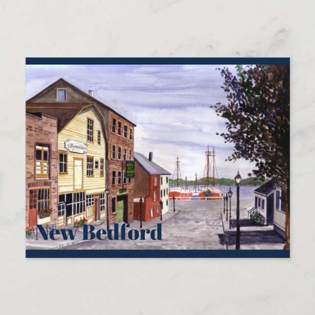 New Bedford Massachusetts New England Painting Postcard (Front)