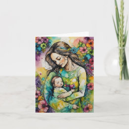 "New Beginnings" - A Celebration of Motherhood Card