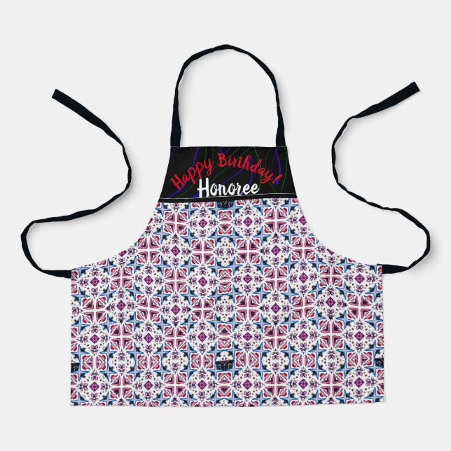New Beginnings Birthday Pretty Pattern   Apron (Front)