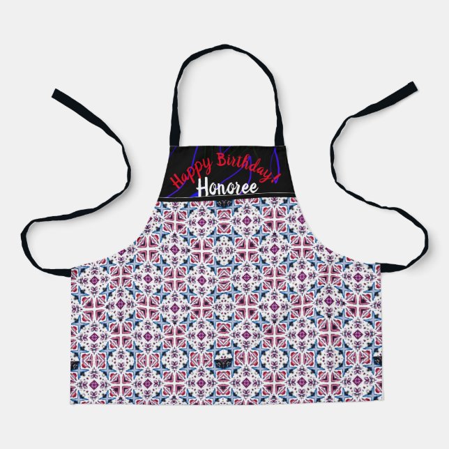New Beginnings Birthday Pretty Pattern   Apron (Front)