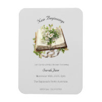 New Beginnings Bridal Shower Floral Open Book
