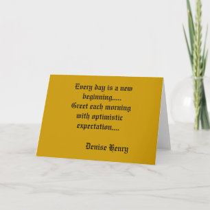 New Beginnings Card