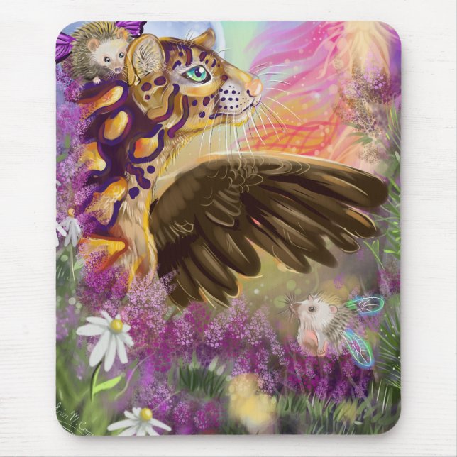New Beginnings Clouded Leopard Fantasy Art Mouse Mat (Front)