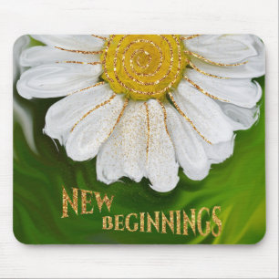New Beginnings - Daisy flower power Mouse Mat