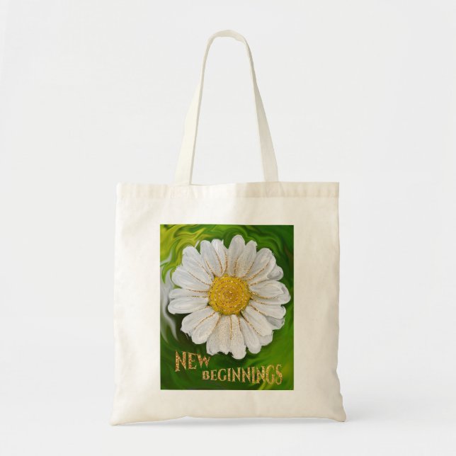 New Beginnings - Daisy flower power Tote Bag (Front)