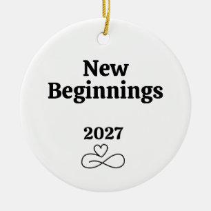 New Beginnings, Divorce Gifts for Her Holiday Xmas Ceramic Tree Decoration