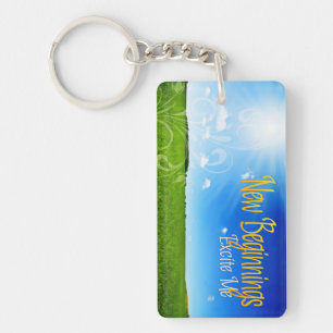 "New beginnings" Motivation Affirmation Key Ring