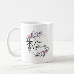 New Beginnings New Nursing Job Personalised Coffee Mug