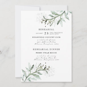 New Beginnings Watercolor Rehearsal Invitation