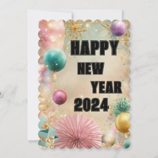  "New Beginnings: Wishing You a Joyful New Year!" Holiday Card