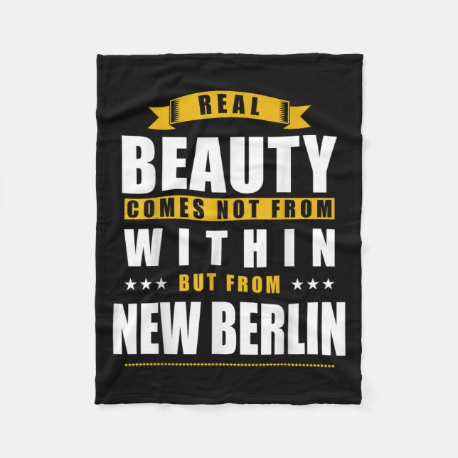 New Berlin - Funny D City Gift  Fleece Blanket (Front)