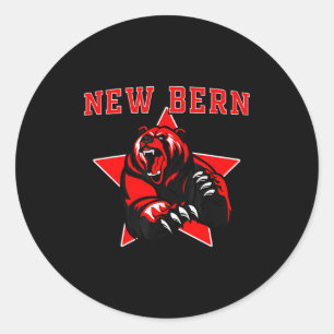 New Bern Bears High School Team Srit Classic Round Sticker