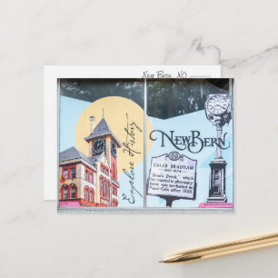 New Bern NC, Birthplace of an Iconic Drink Postcard