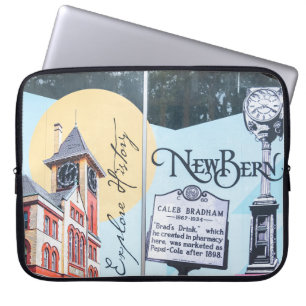 New Bern NC Mural Laptop Bag – Explore History