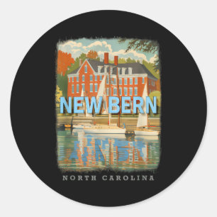 New Bern North Carolina Nc Historic Charm Sd515 Classic Round Sticker