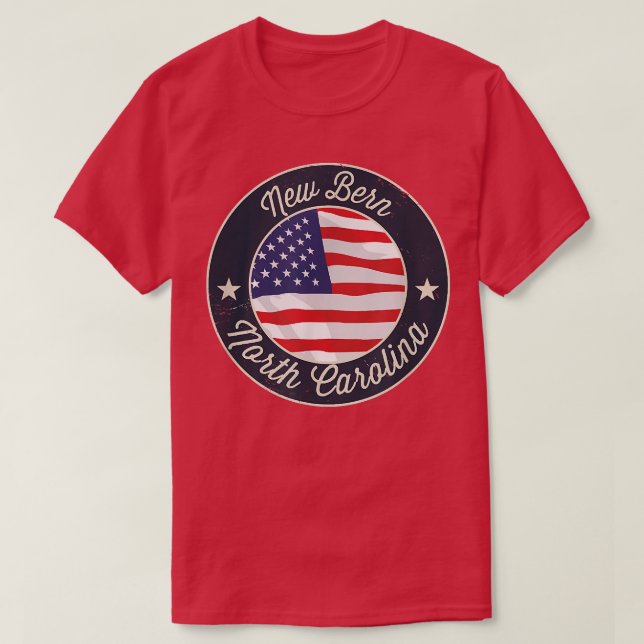New Bern - Patriotic North Carolina Souvenir T-Shi T-Shirt (Design Front)