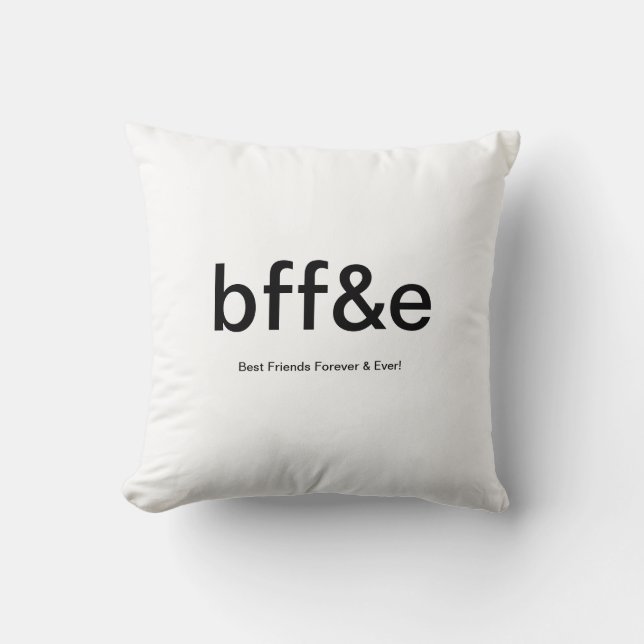 New BEST FRIENDS FOREVER bff&e CUSTOMIZABLE PILLOW (Front)