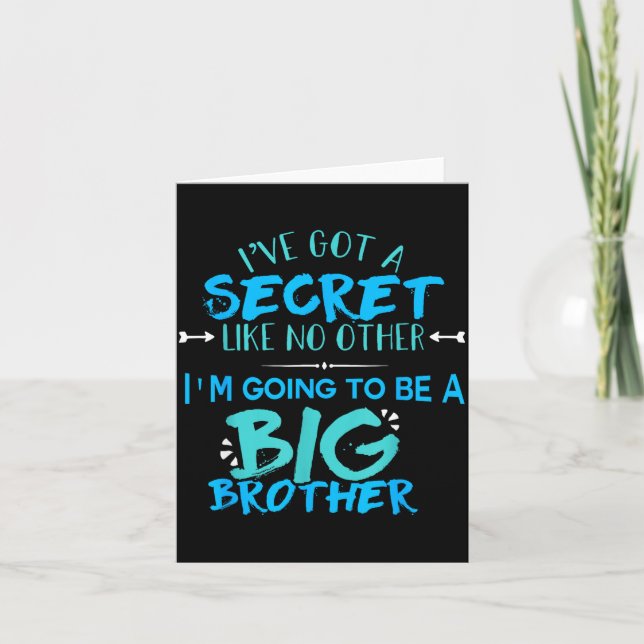New Big Brother 2018 Funny Kids Men Big Bro  Card (Front)