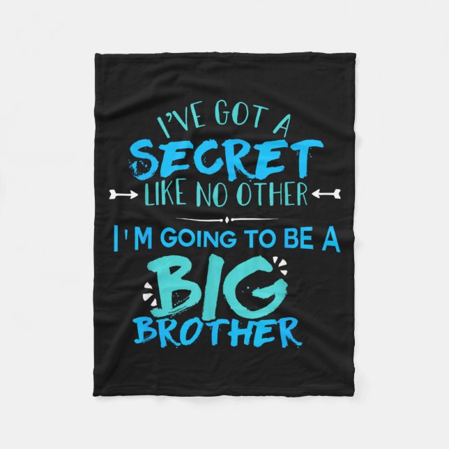 New Big Brother 2018 Funny Kids Men Big Bro  Fleece Blanket (Front)