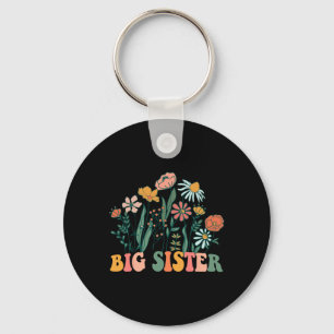 New Big Sister Wildflower First Birthday & Bab Key Ring