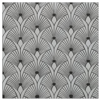 New Black and Grey Fan Style Fabric