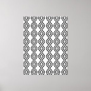 New black and white triangles,seamless patterns canvas print