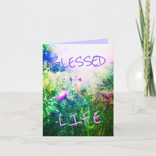 NEW BLESSED VERDE LIFE GREETING CARD (Front)